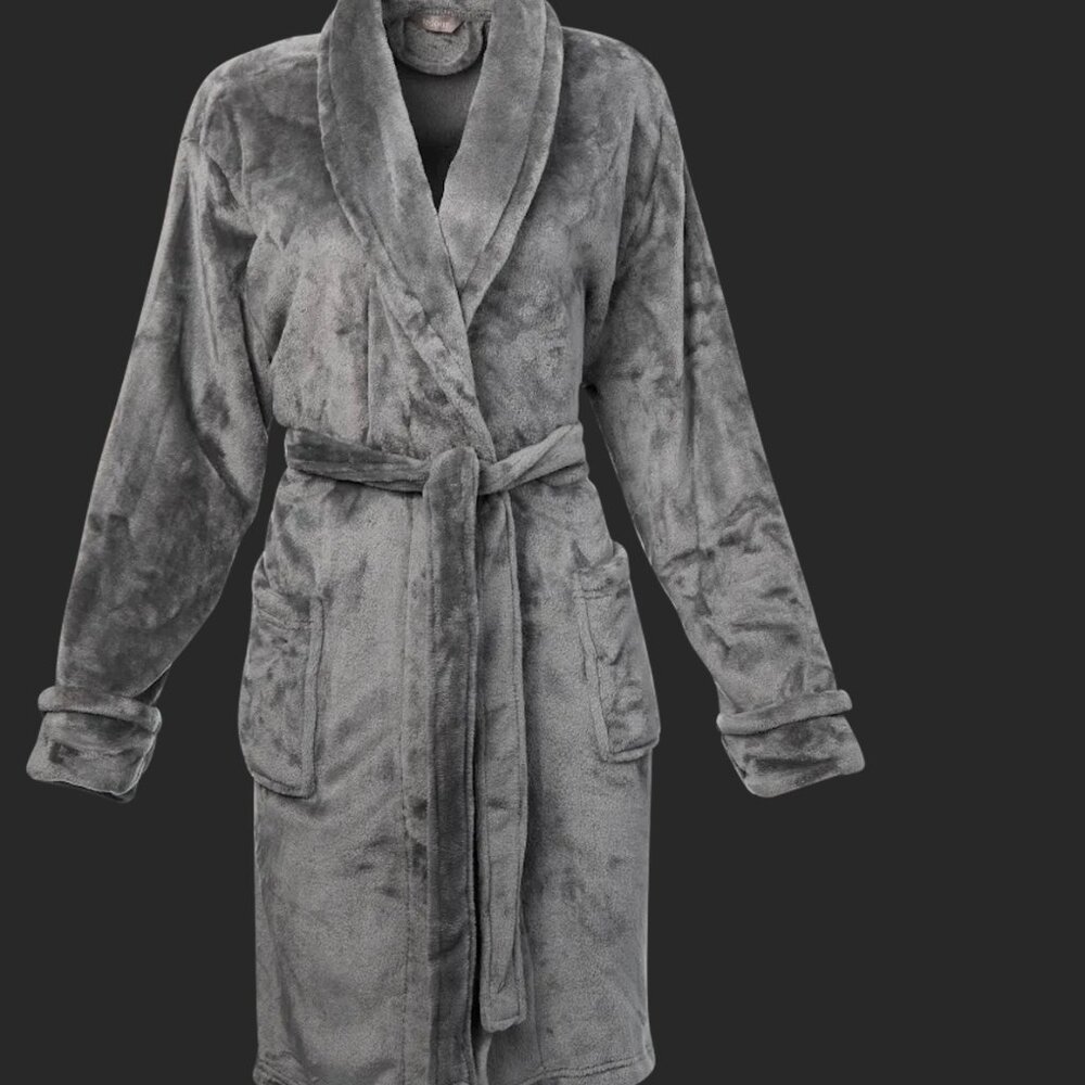 Ardour Luxury Velvet Robe in Gray (Brand new & never open/used) - Picture 3 of 4